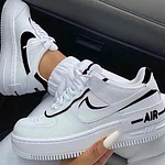 NIKE AIR FORCE 1 SHADOW BLACK/WHITE