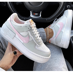 NIKE AIR FORCE 1 SHADOW GREY AND PINK