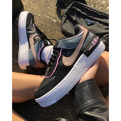 NIKE AIR FORCE 1 SHADOW BLACK LIGHT