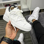 NIKE AIR FORCE 1 TRIPLE WHITE "CUSTOM"