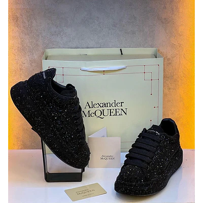 ALEXANDER MCQUEEN GLITTER TRIPLE BLACK