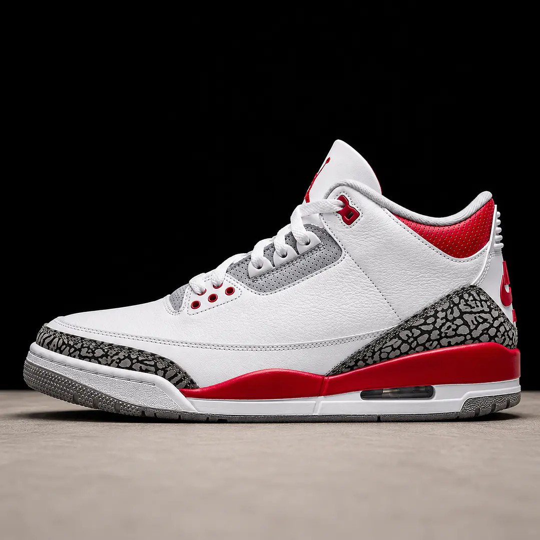 Jordan Retro 3 Fire Red 1
