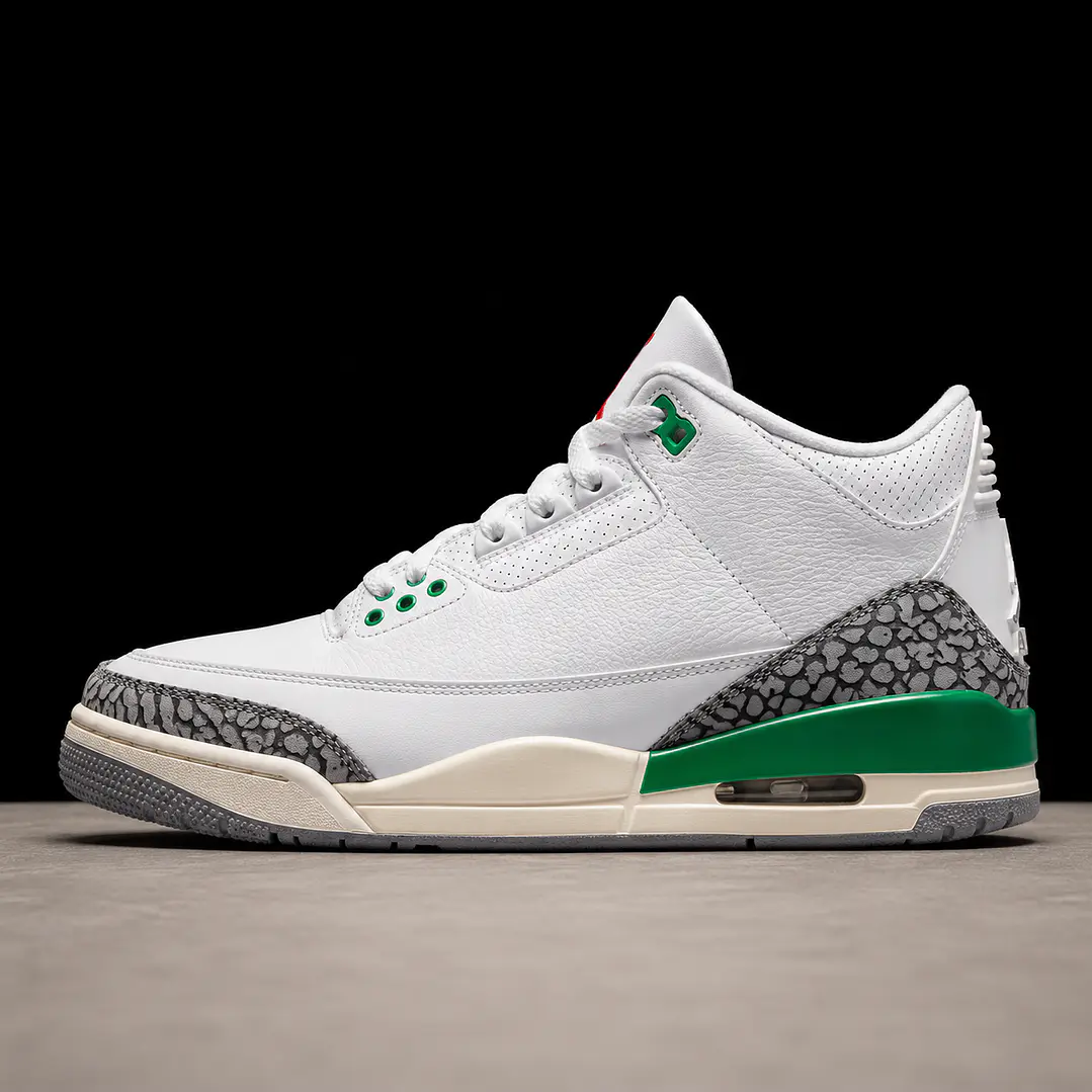 Jordan Retro 3 Lucky Green 1