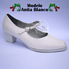 Zapatos Cueca Modelo Anita Blanco