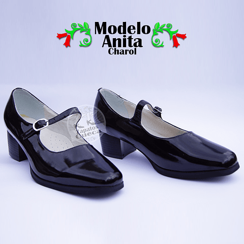 Zapatos Cueca Modelo Anita Charol