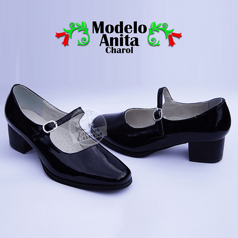 Zapatos Cueca Modelo Anita Charol