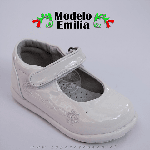 Zapatos Cueca Modelo Emilia Blanco