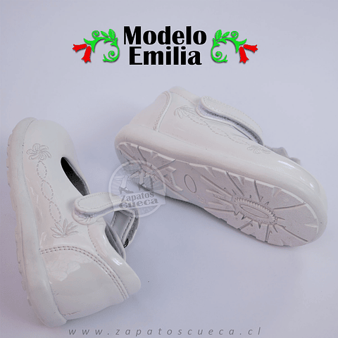 Zapatos Cueca Modelo Emilia Blanco