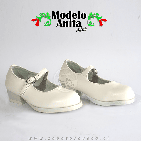 Zapatos Cueca Modelo Anita Blanco Mini