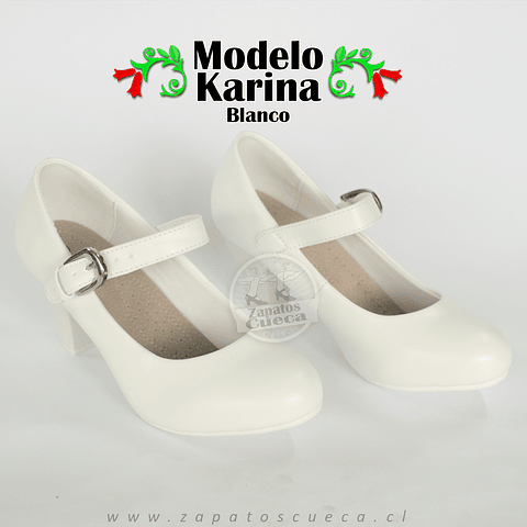 Zapatos Cueca Modelo Karina Blanco