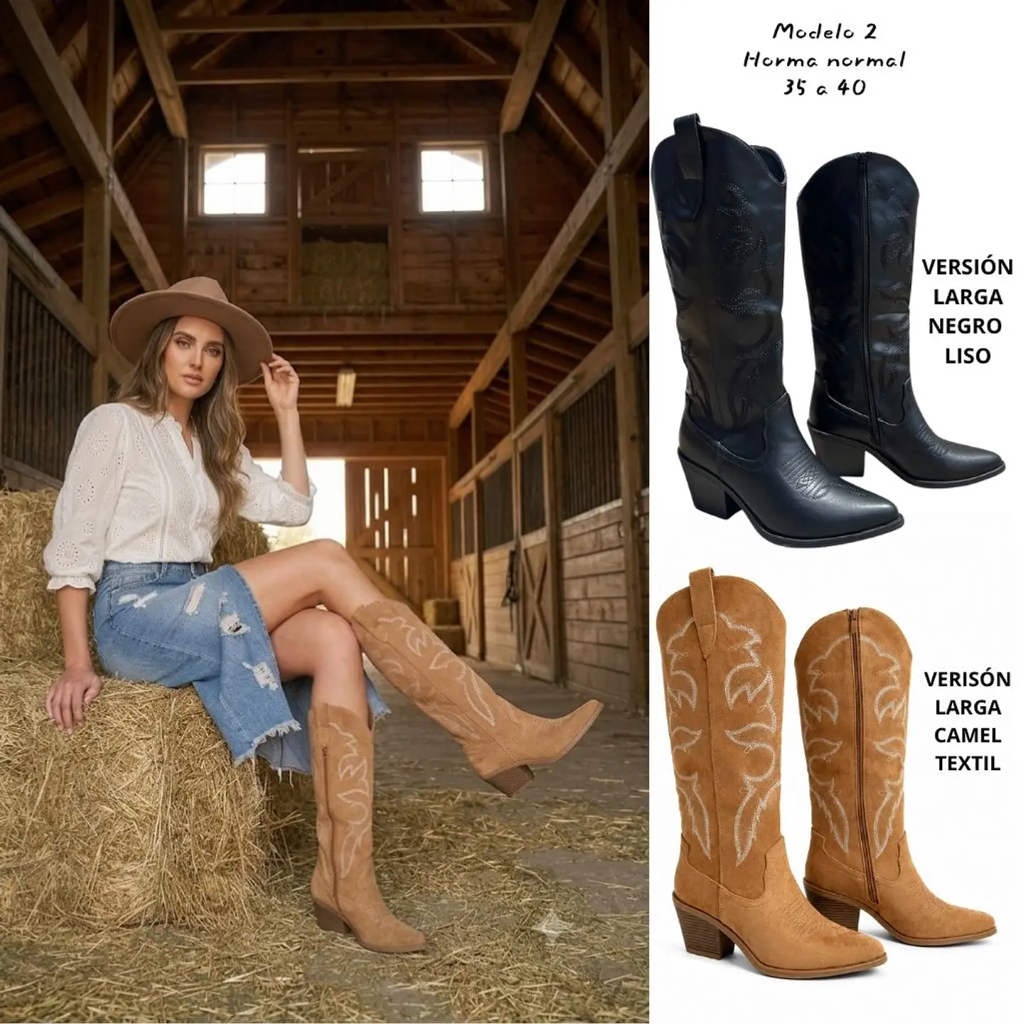 Bota Texana Mujer Modelo 2 1