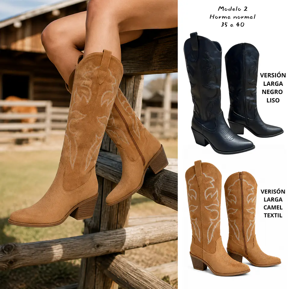 Bota Texana Mujer Modelo 2 3