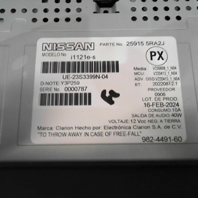 Equipo De Sonido Nissan Kicks 1.6 Sense MT L/22 5P 2025 3