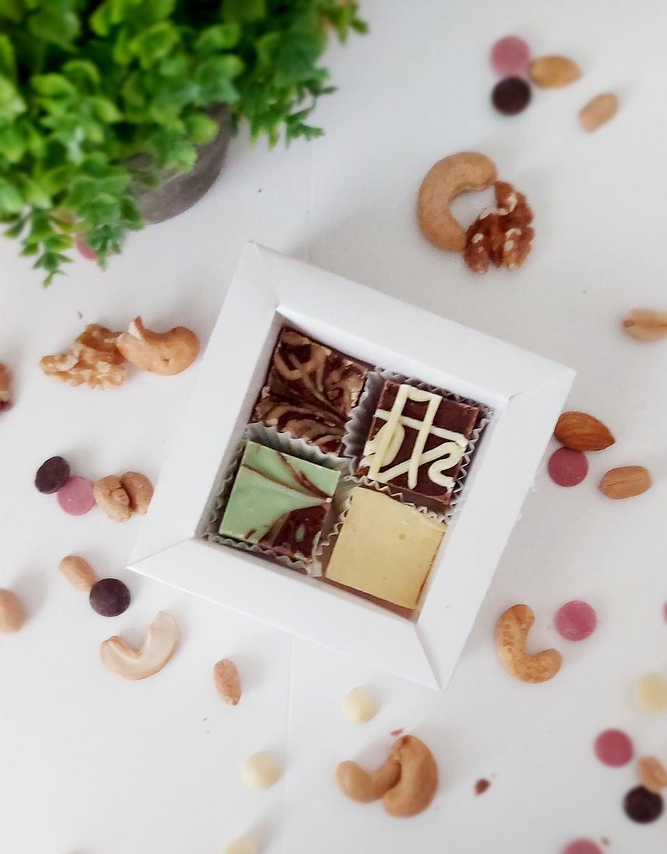 Caja de Chocolates 4 Unidades Personalizado 1