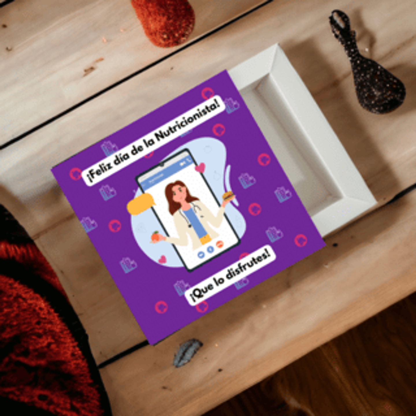 Caja Personalizada día del Nutricionista con 10 Chocolates 1