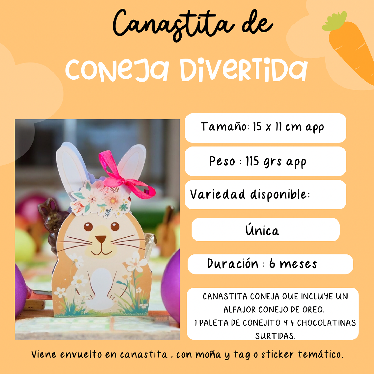 Canastita de coneja divertida  3