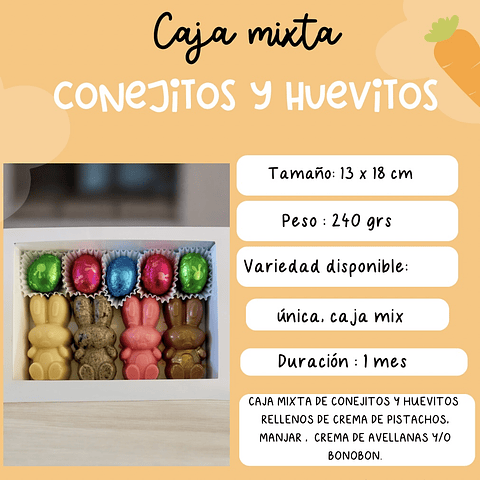 Caja mixta conejitos y huevitos