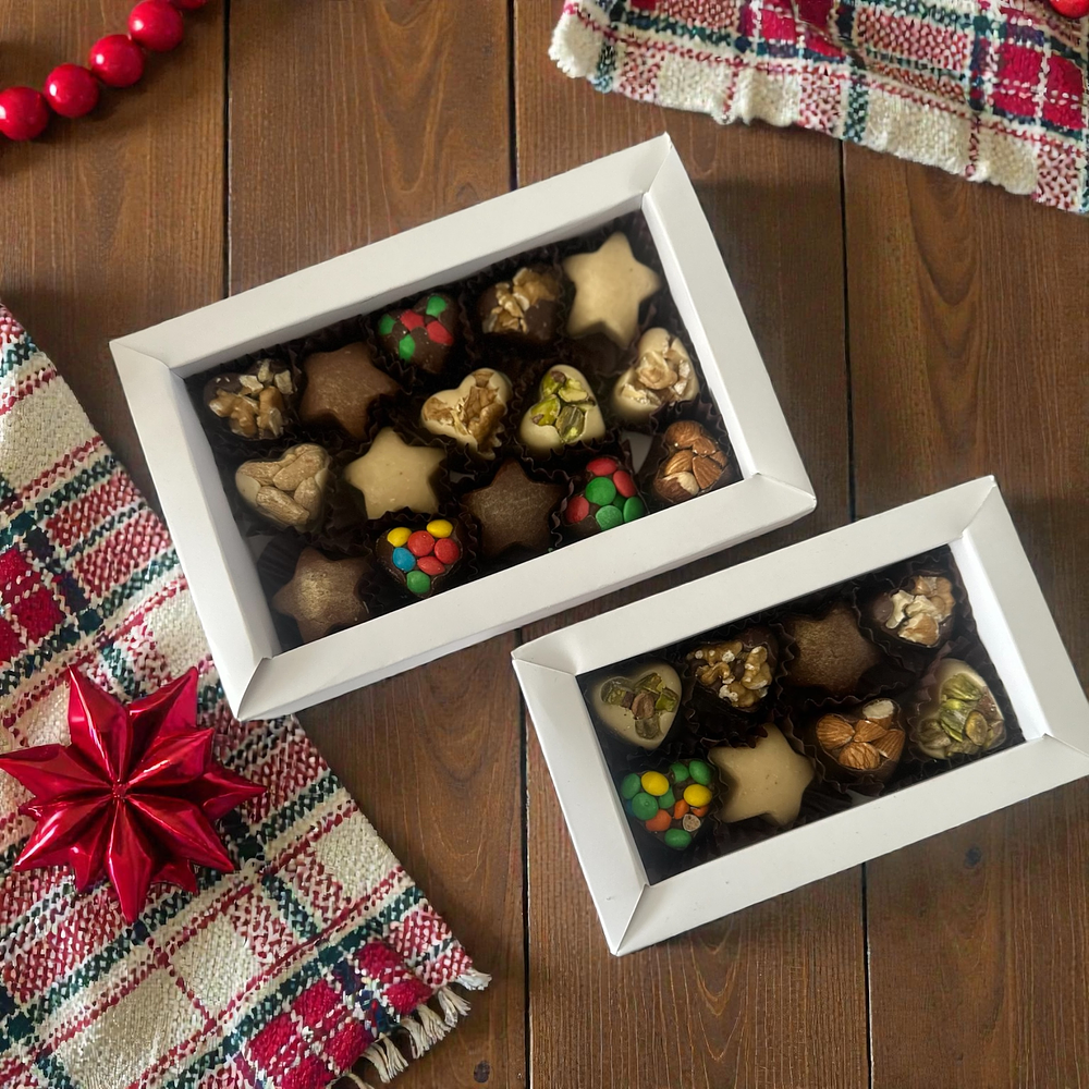 Caja 8 unidades bombones macizos y marroc