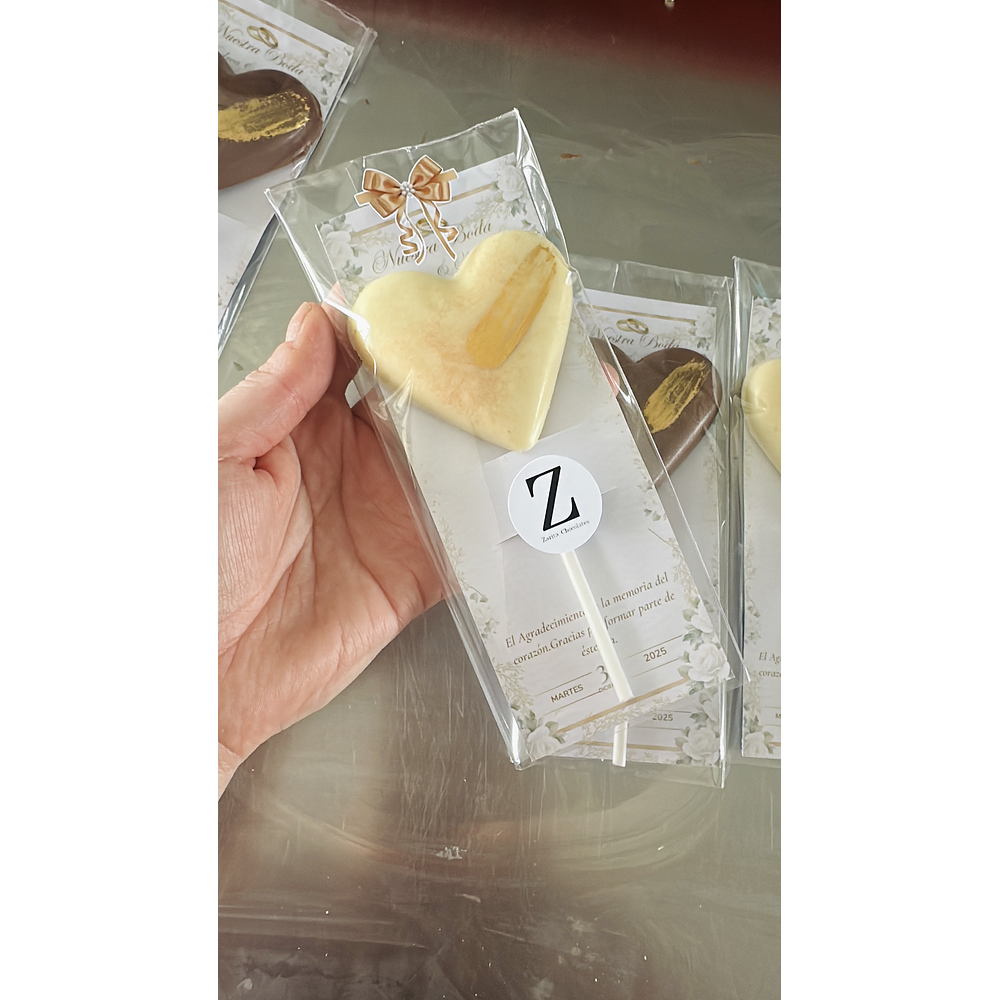 Paleta de corazones para evento 