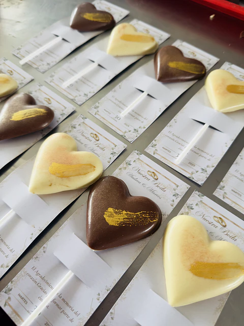 Paleta de corazones para evento 