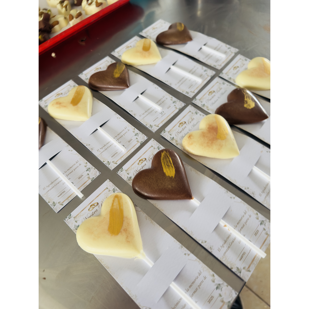 Paleta de corazones para evento 