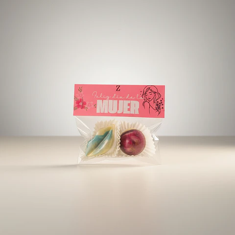 Bolsa día de la mujer 2 bombones