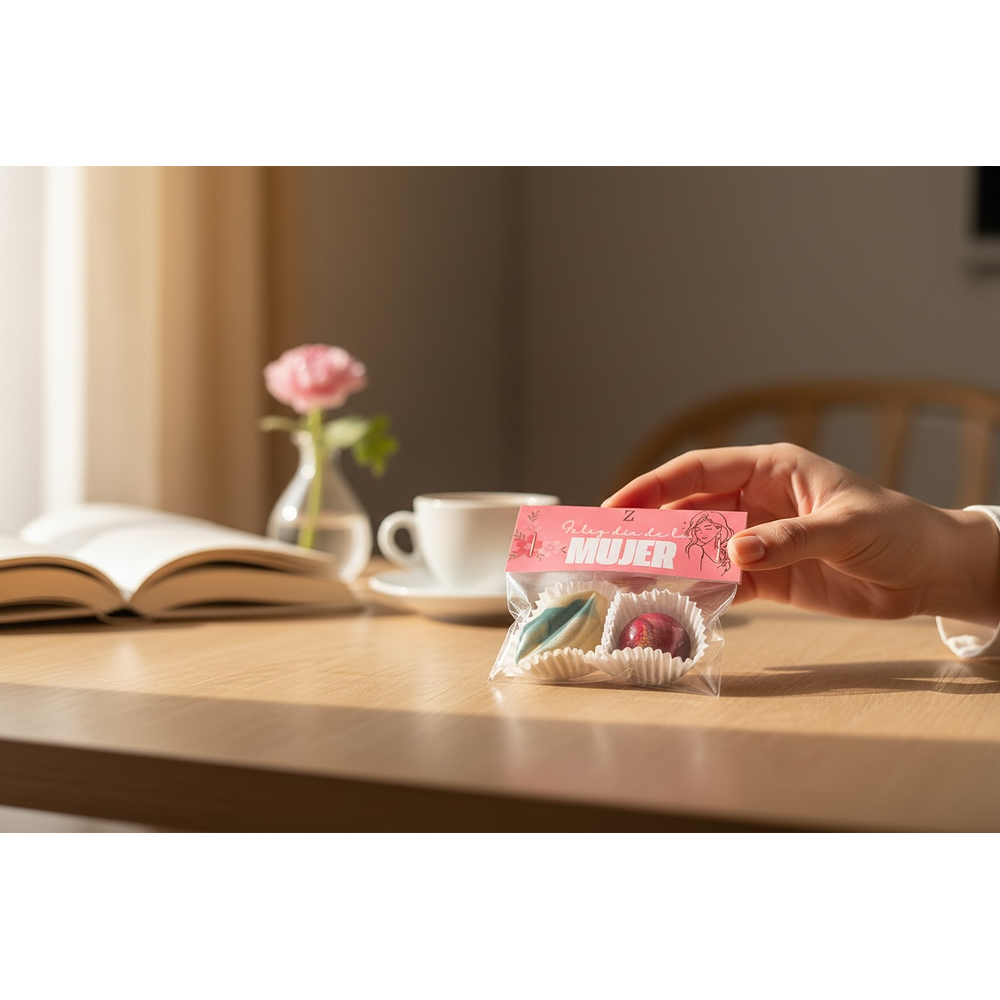Bolsa día de la mujer 2 bombones