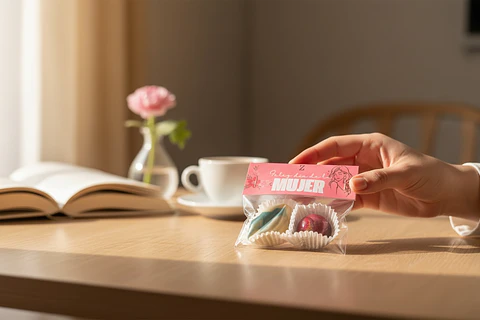 Bolsa día de la mujer 2 bombones