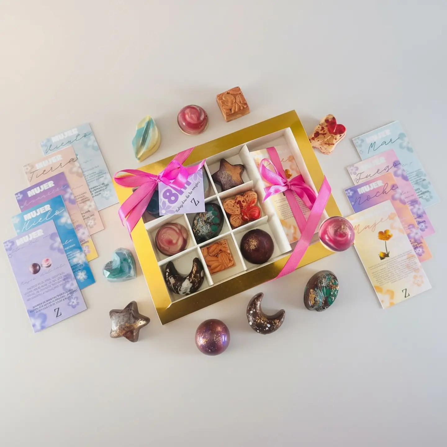 Caja 9 bombones día de la mujer 3