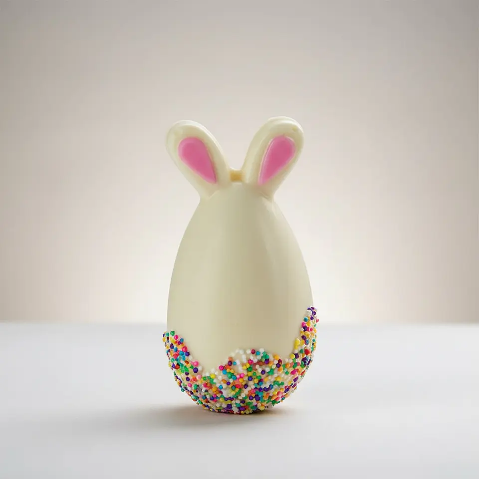 Huevo conejo pequeño de chocolate blanco- Relleno  1