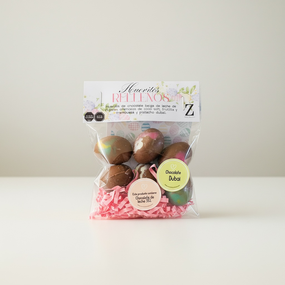 Huevitos rellenos DUBAI, frutillas y coco con Malibú  2