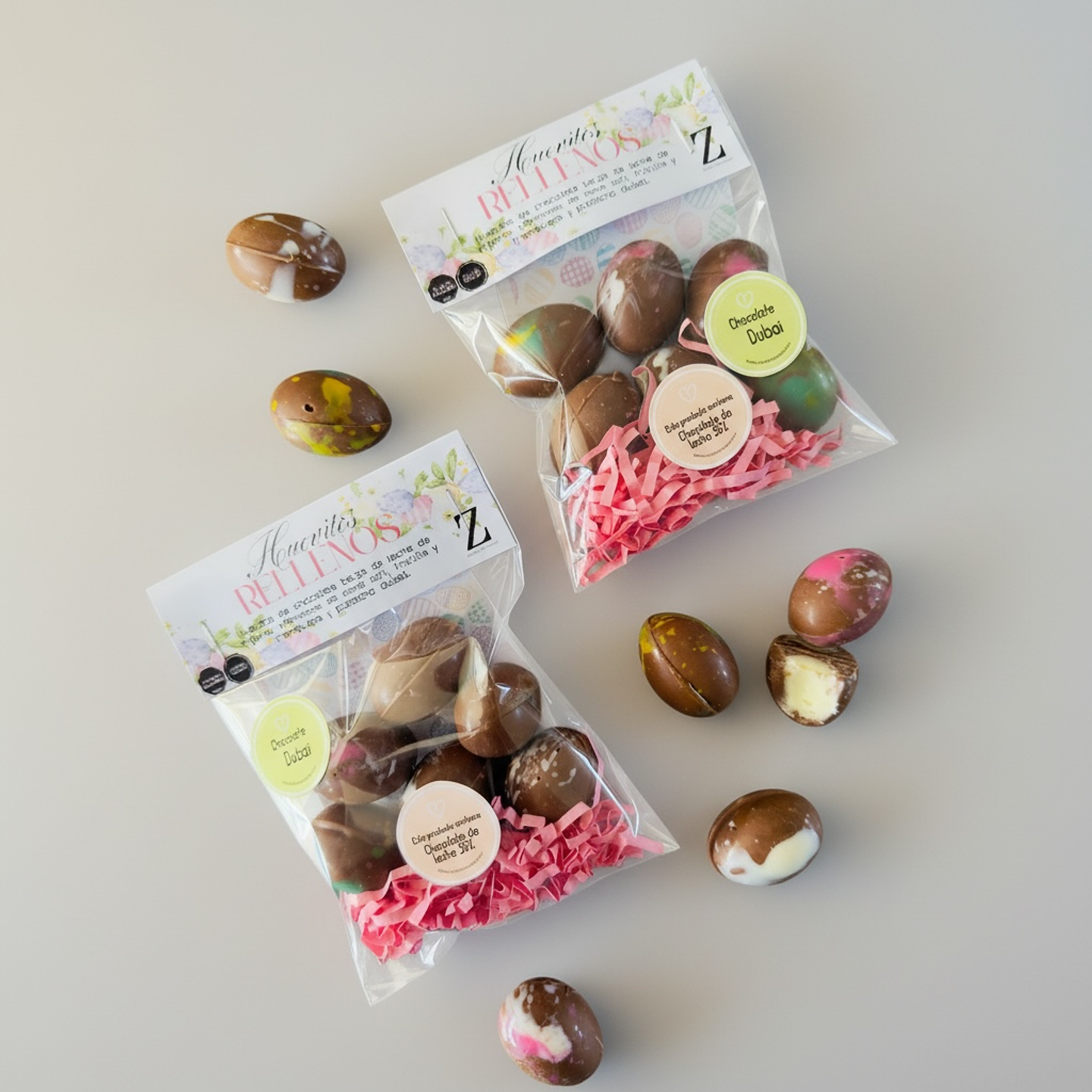 Huevitos rellenos DUBAI, frutillas y coco con Malibú  1