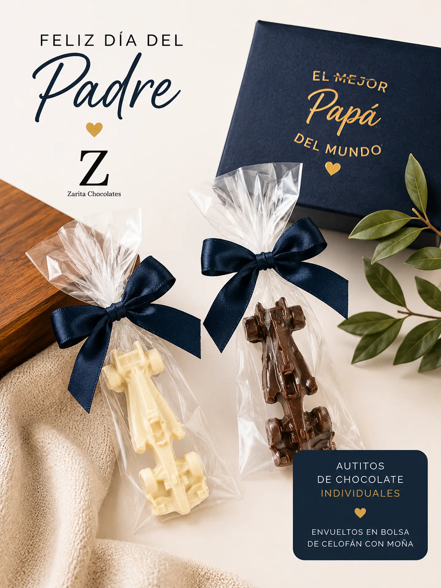 Autito de Chocolate Artesanal para Papá 2