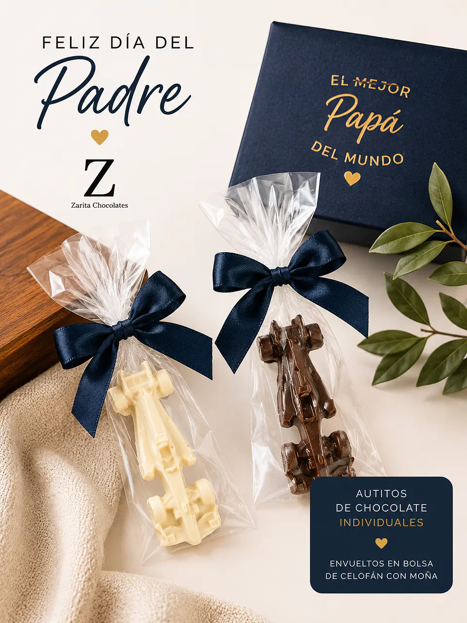 Autito de Chocolate Artesanal para Papá 2