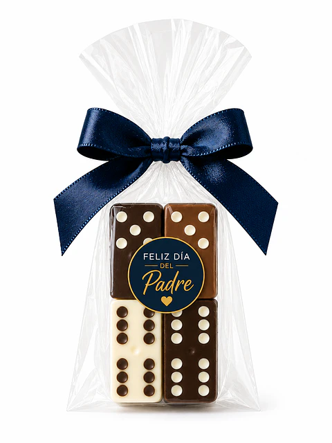 Set de 4 Dominós de Chocolate Artesanal para Papá