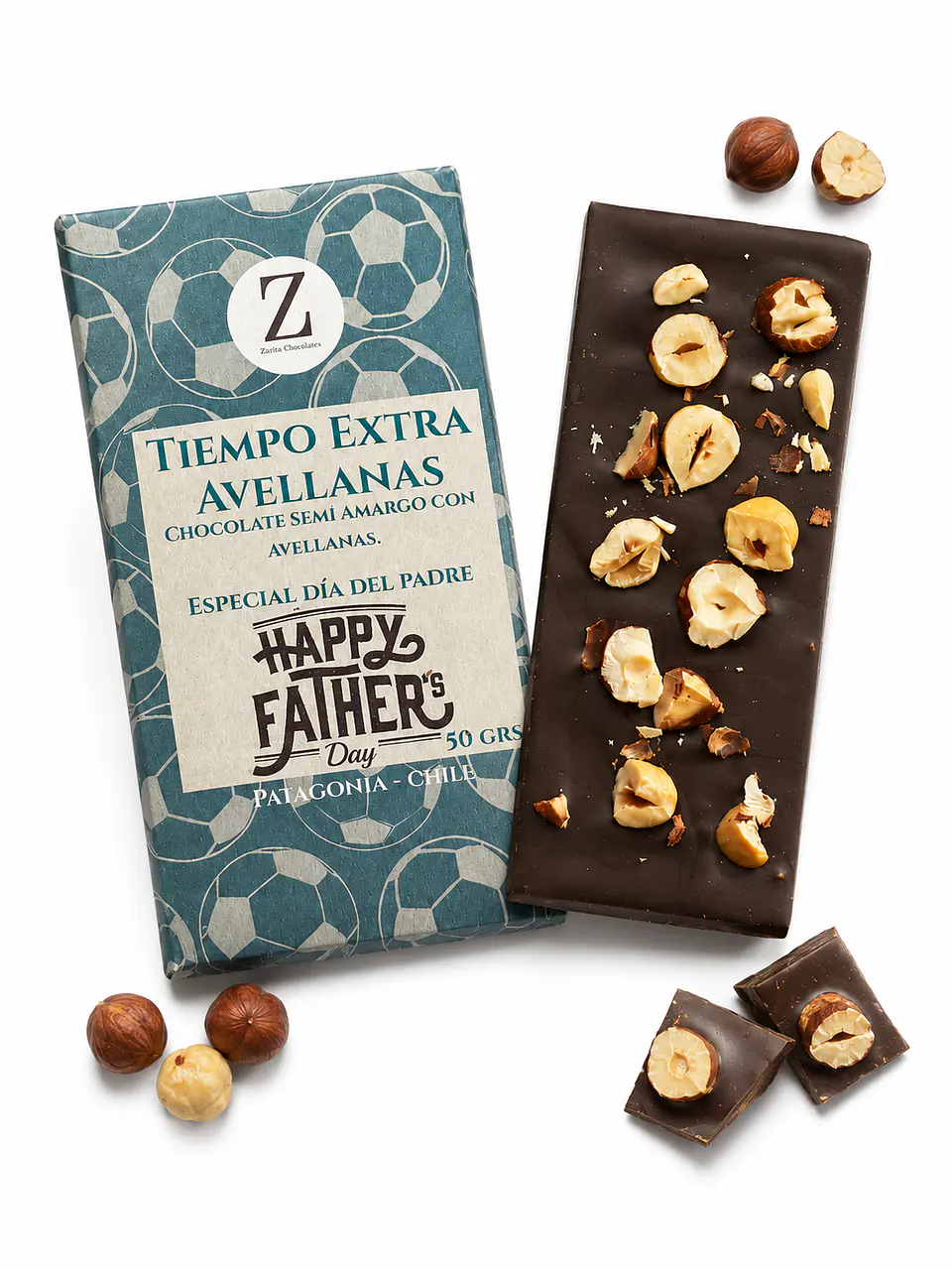 Barra de Chocolate Artesanal con Avellanas para Papá (Tiempo Extra) 1