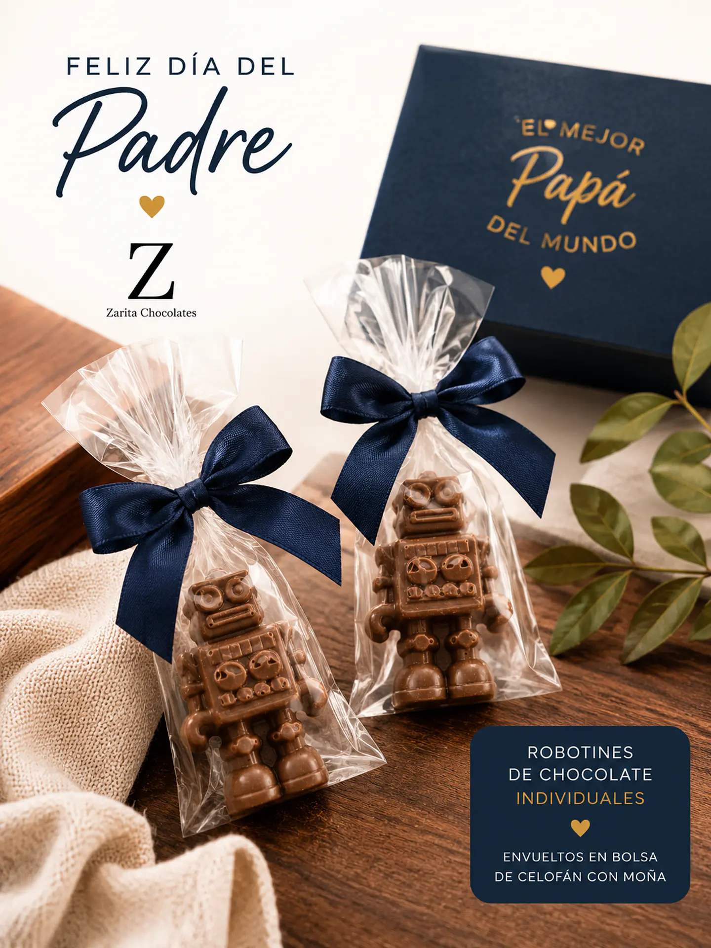 Robotín de Chocolate Artesanal para Papá 2