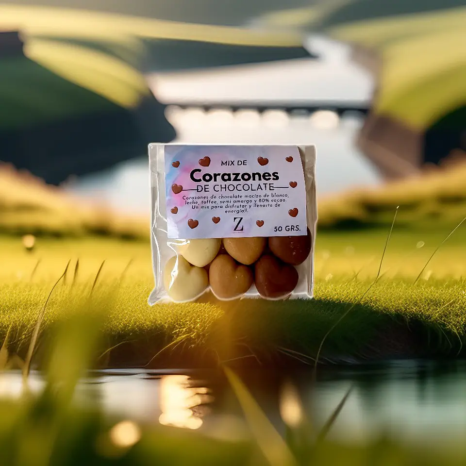 Mini Corazones de Chocolate Sin Azúcar con Stevia y Maltitol 2
