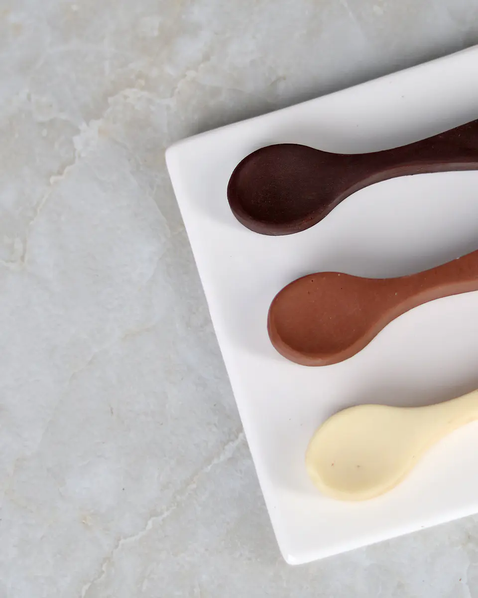 Set de 4 Cucharitas de Chocolate Sin Azúcar con Maltitol y Stevia 4