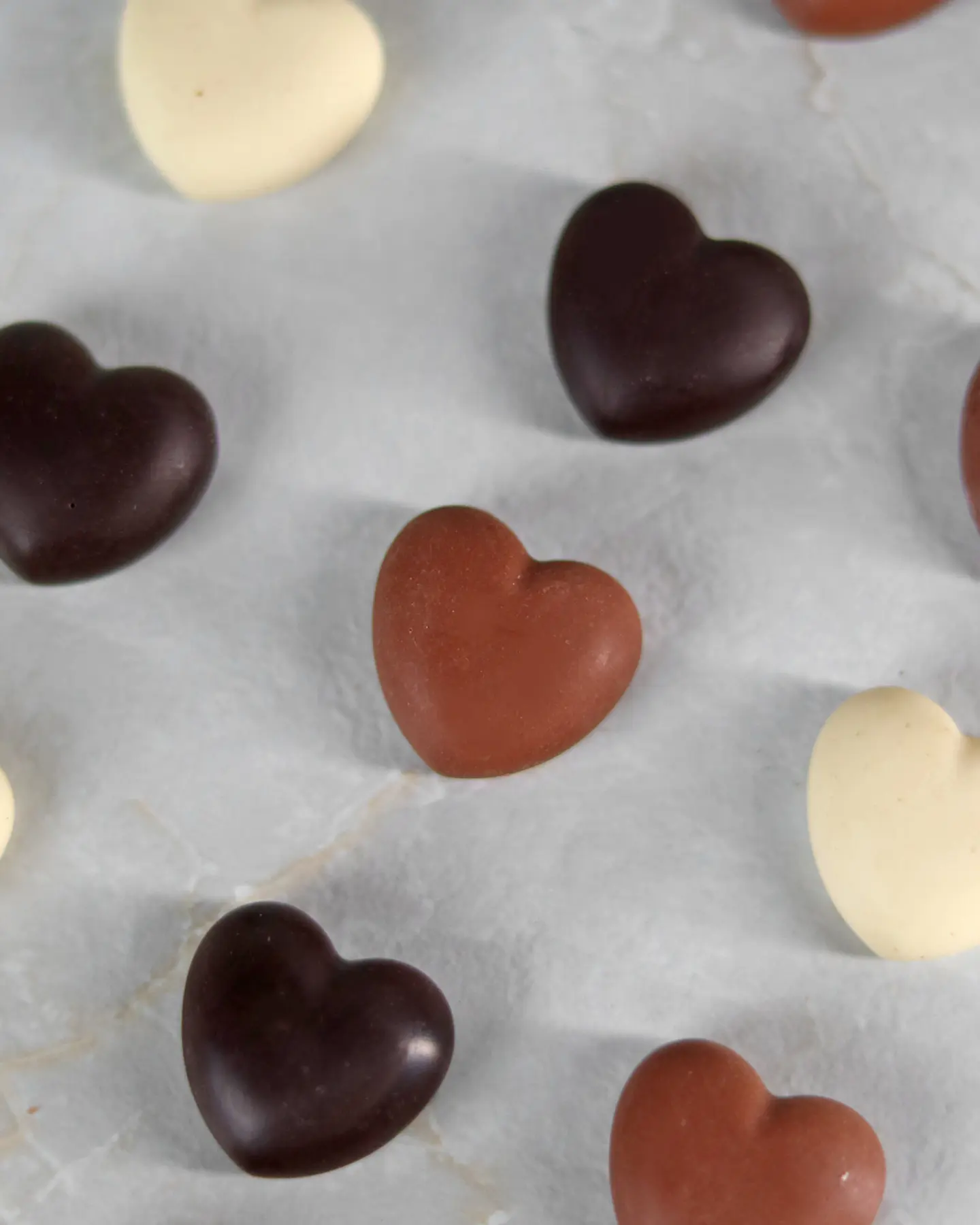 Mini Corazones de Chocolate Sin Azúcar con Stevia y Maltitol 3