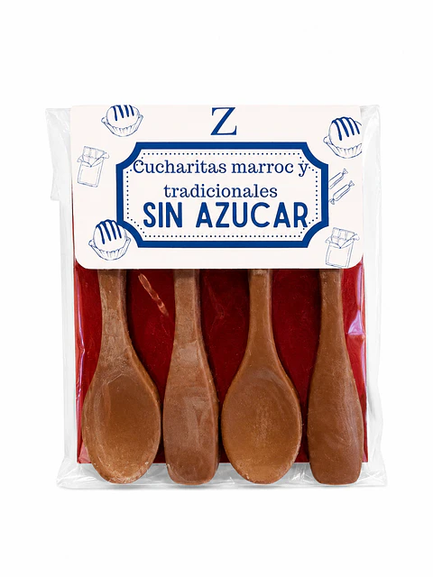 Set de 4 Cucharitas de Chocolate Sin Azúcar con Maltitol y Stevia