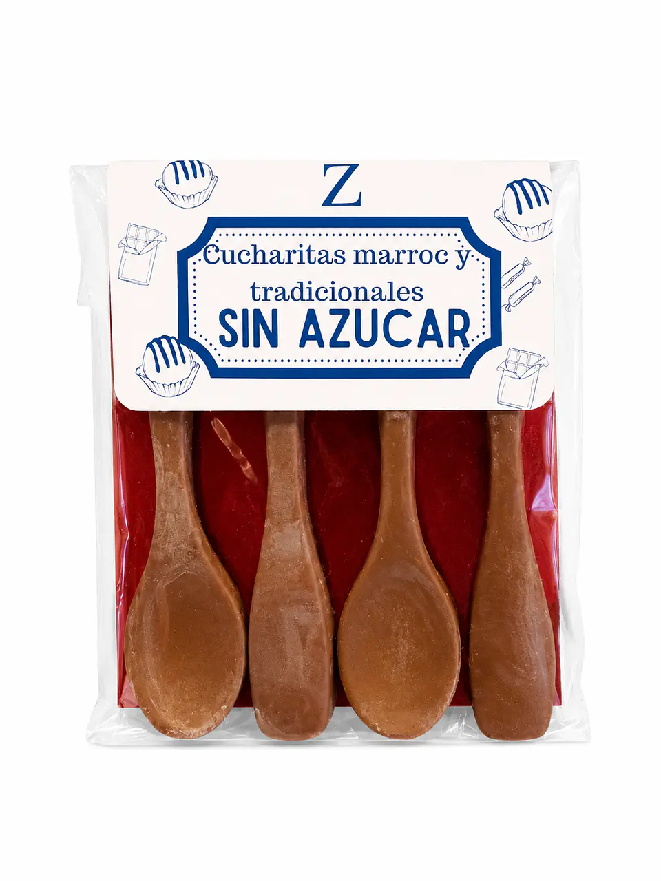 Set de 4 Cucharitas de Chocolate Sin Azúcar con Maltitol y Stevia 1