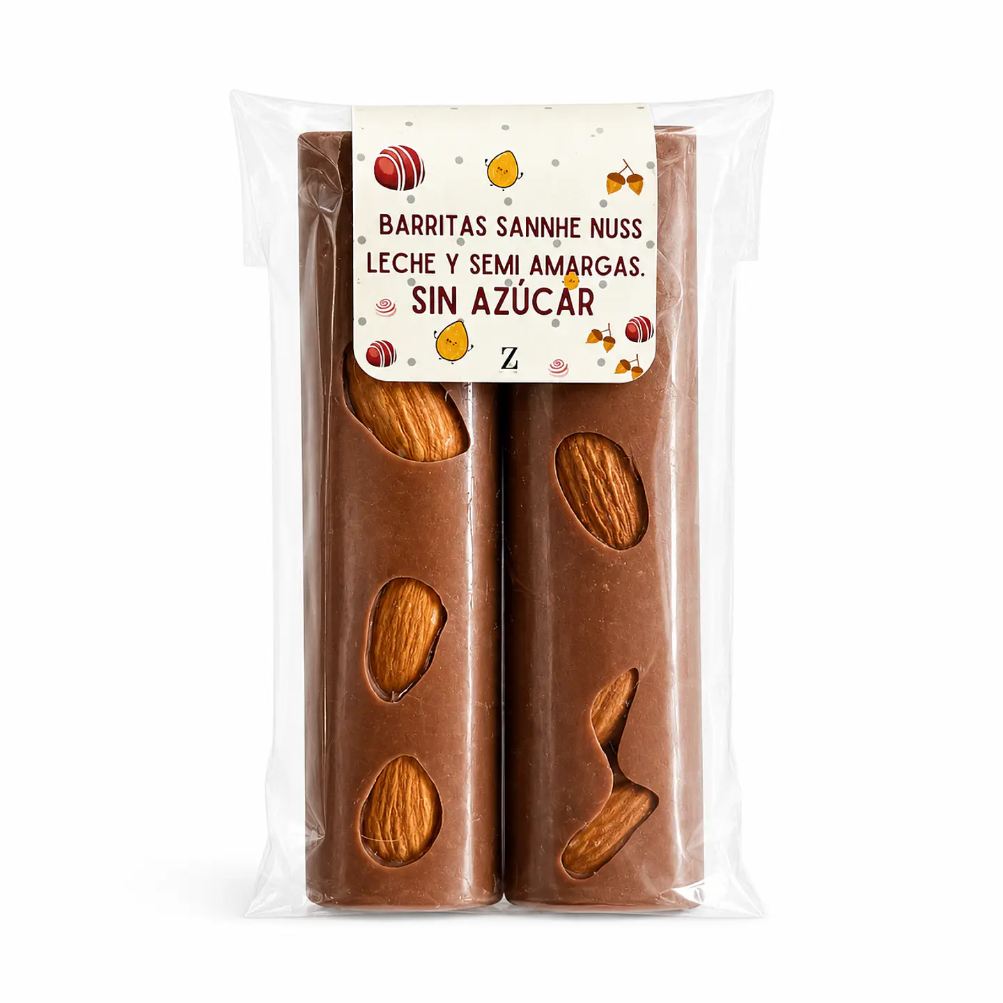 Pack de 2 Barras Sanhe Nuss Sin Azúcar con Almendras 1