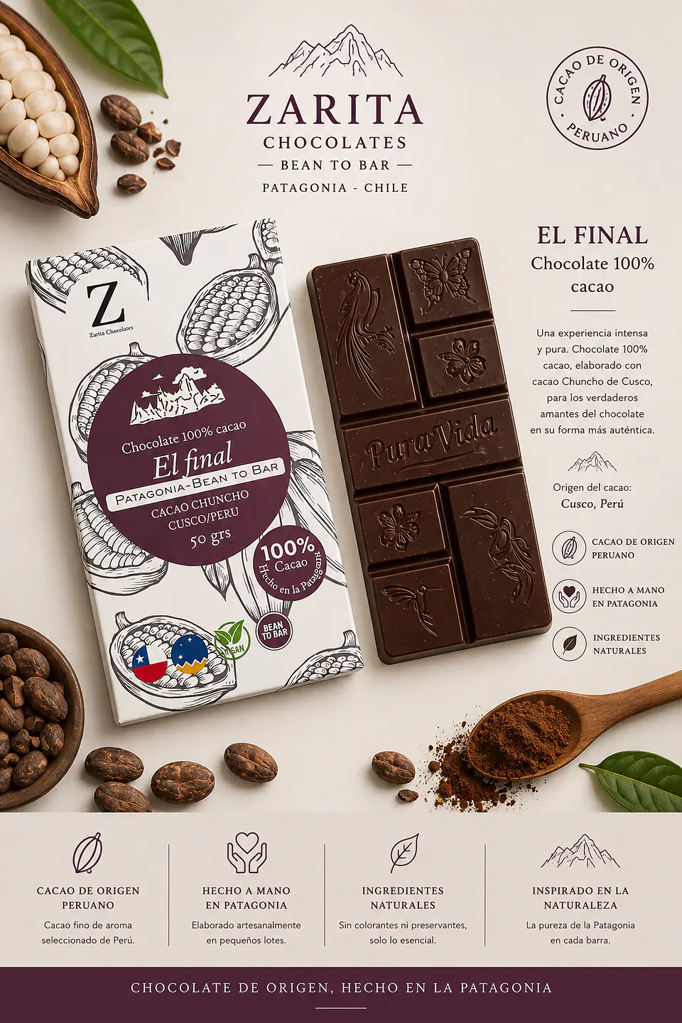 EL FINAL - BEAN TO BAR - 100% cacao  1