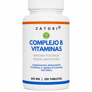 Zatori | Complejo B | Vitaminas del Complejo B | 200 tabletas