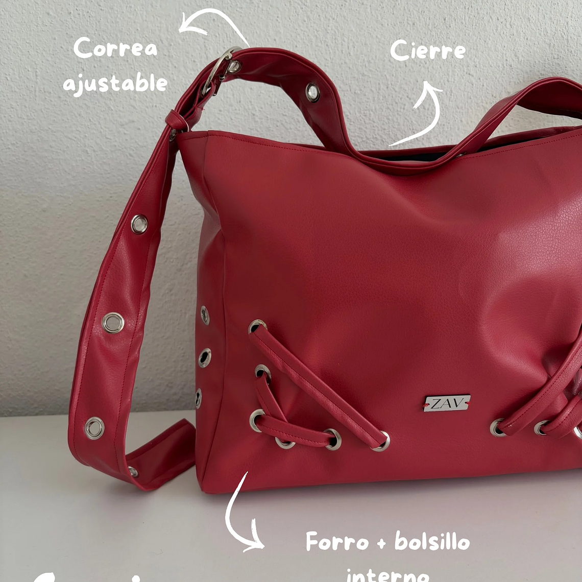 Bolso Carrie rojo  1