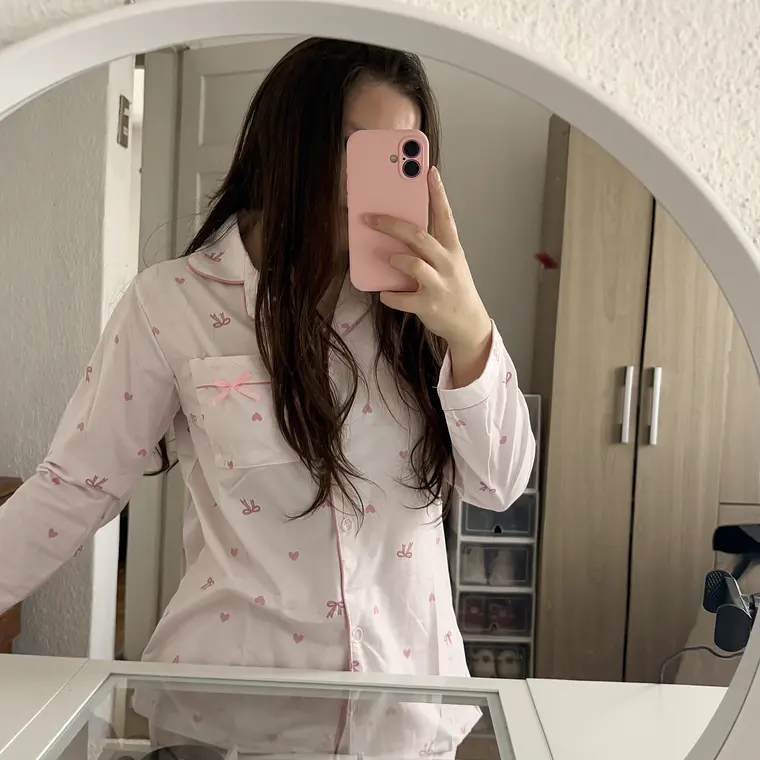 Pijama coquette rosado  2