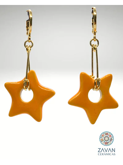 Aro Colgante estrella naranjo