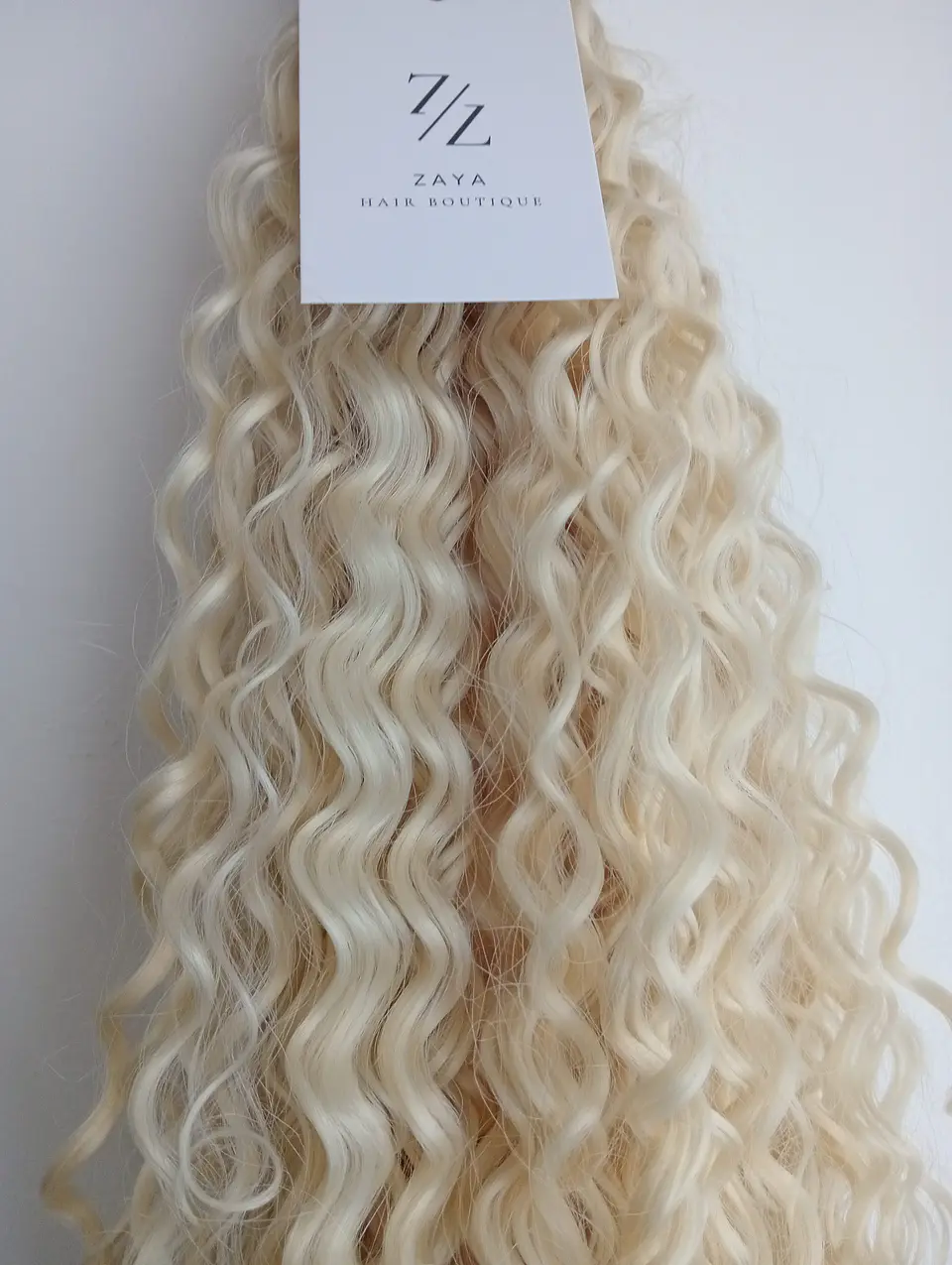 Cabelo de Fibra Premium Loiro Ondulado 613 — 300g 1