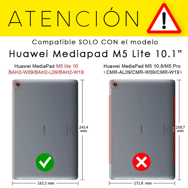 Funda Giratoria 360 Negro Huawei MediaPad M5 Lite 10,1